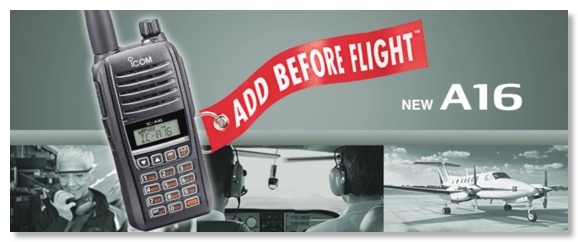 ICOM A16 aircraft radio